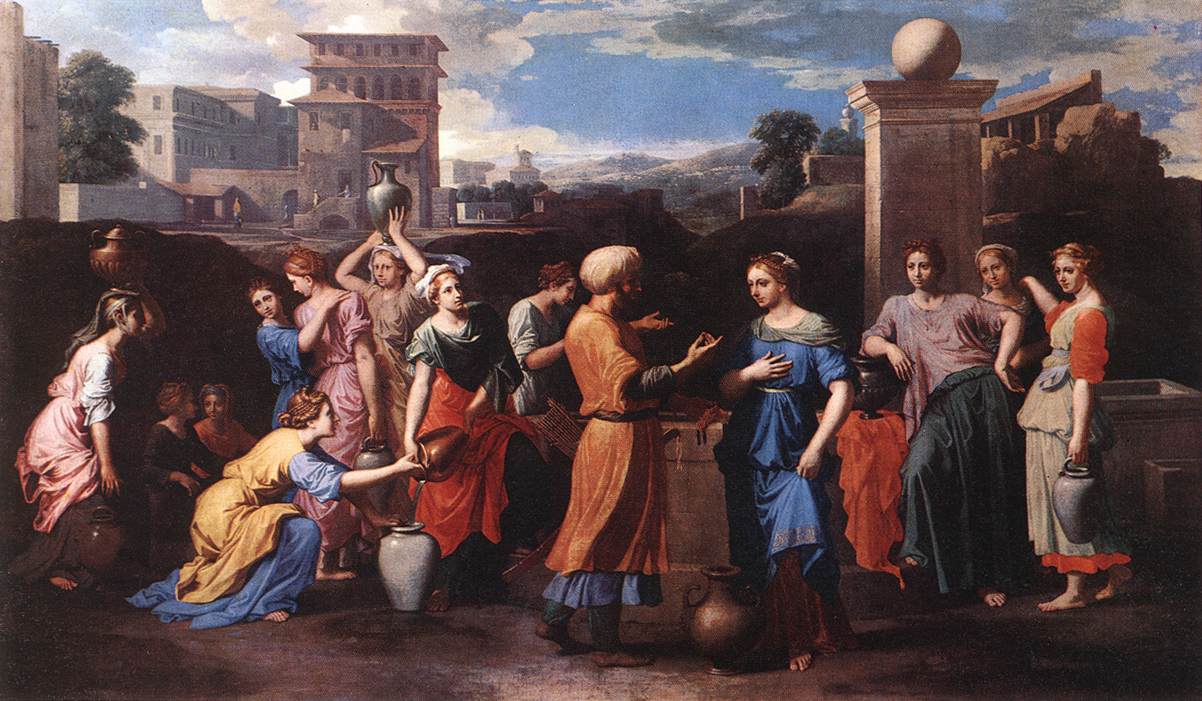 POUSSIN, Nicolas Rebecca at the Well st